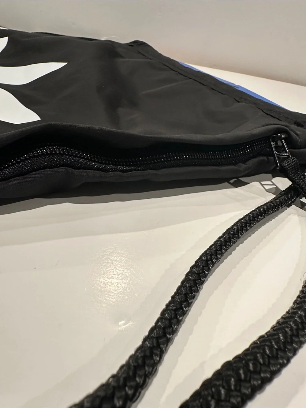 NWT Adidas Media Safe Fully Lines Pull String Back/Shoulder Bag w/Side pocket.